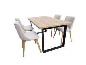Nowoczesny zestaw Stół LOFT rozkładany + 4 krzesła