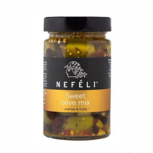 Greckie oliwki zielone Halkidiki w owocowej marynacie 320 ml Nefeli
