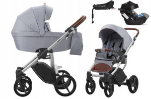 BEBETTO LUCA 4w1 12 st szary Cybex ATON 5 + Baza