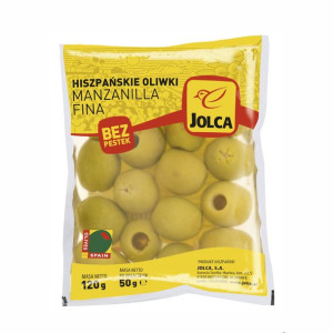 Oliwki zielone bez pestek w saszetce 120 g Jolca