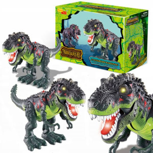 Ogromny Dinozaur T-rex Chodzi Ryczy Podświetlany