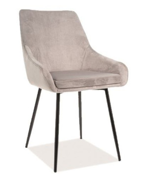 Krzesło ALBI velvet jasny szary