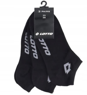 Skarpety Stopki Skarpetki Lotto Czarne 3x 35/38