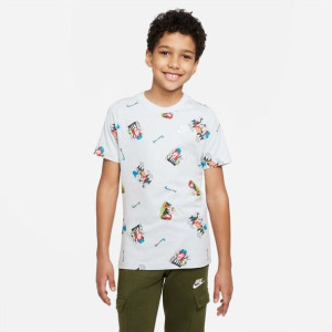Koszulka Nike Sportswear Tee AOP DQ3856 471 - NIEBIESKI; L (147-158)