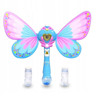 RÓŻDŻKA BAŃKI motyl AUTOMAT 2 PŁYNY LED do baniek