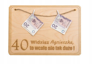 to nie tak dużo RAMKA PREZENT urodziny 30 40 50 60