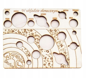 PUZZLE układ słoneczny DREWNIANE PLANETY UKŁADANKA