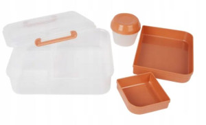 LUNCHBOX śniadaniówka PUDEŁKO 1,6l dwupoziomowe