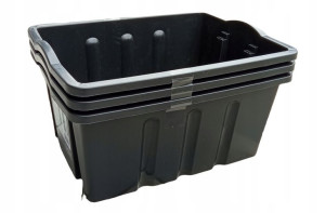 PLASTIKOWE PUDEŁKA skrzynie POJEMNIKI 3szt CZARNE