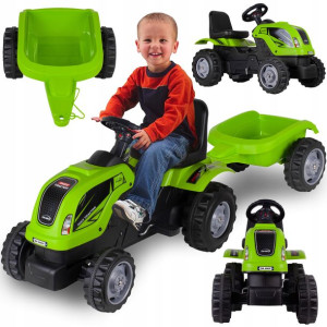 Duży Traktor Jeździk Z Przyczepą Traktorek Pedały