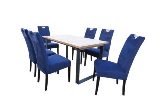 Stół LOFT 160/240 rozkładany + 6 nowoczesnych krzeseł