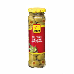 Oliwki zielone z papryką w słoiku 140g Jolca