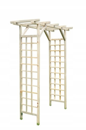 PERGOLA OGRODOWA, DREWNIANA 204x160x70 cm z kratką