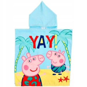 Ręcznik Kąpielowy Z Kapturem Peppa Ponczo Na Basen