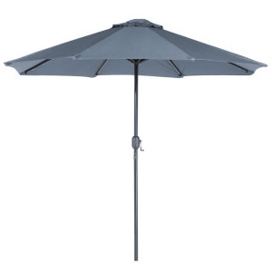 Parasol ogrodowy LED ⌀ 266 cm ciemnoszary RAPALLO