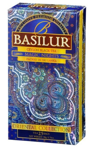 Basilur magic night herbata czarna cejlon morela truskawka 25t