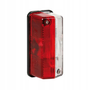 Lampka obrysowa LED biało-czerwona 12V 24V T4W