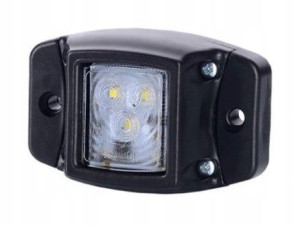 Lampka obrysowa 3x LED 12V 24V BIAŁA + SOCZEWKA