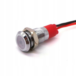Lampka kontrolna deski rozdzielczej LED 12mm biała