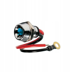 Lampka kontrolna LED chrom 12V 24V 15A Niebieska