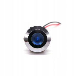 Lampka kontrolna deski rozdzielczej LED 14mm nieb