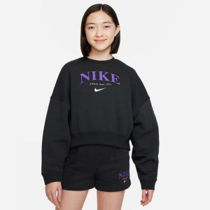 Bluza Nike Sportswear  Trend FLC Crew DV2563 045 - CZARNY; M (137-147)