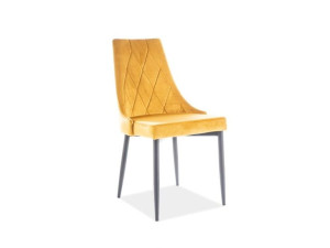 Krzesło Trix B Velvet Czarny Stelaż/curry Bluvel 68