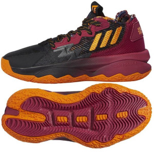 Buty do koszykówki adidas DAME 8 JR GW3862 - CZERWONY; 38