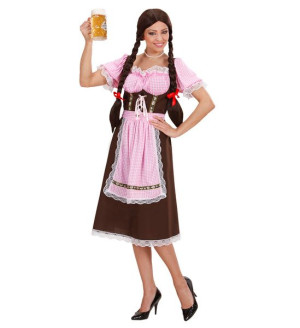 Strój Bawarski Damski W Kratkę Oktoberfest - M