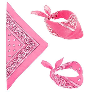 Bandana Różowa Chusta Chustka Bawełniana