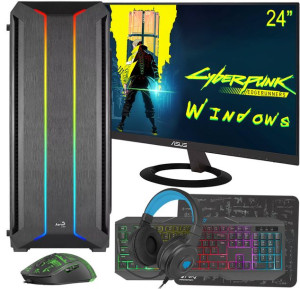 Komputer Pc Skyline 4700g/1660ti/p16/m512/11238/3 Windows 11 Pro Pl + Monit