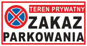 Naklejka Znak Teren Prywatny Zakaz Pcv 30x16cm
