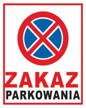 Tabliczka Znak Zakaz Parkowania Pcv 34x30cm