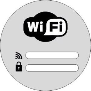 Naklejka Free WiFi 18cm