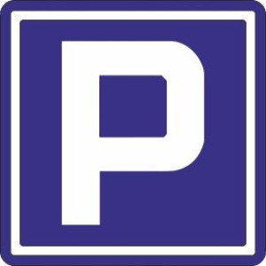 Naklejka ZNAK Parking kwadrat 12 cm