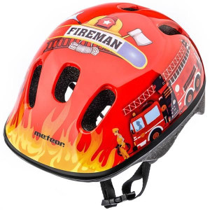 Kask rowerowy Meteor KS06 Firetracker rozm. S  48-52 cm czerwony 24837