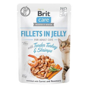 Brit Care Cat FJ Tender Turkey & Shimps Galaretka 85g Saszetka