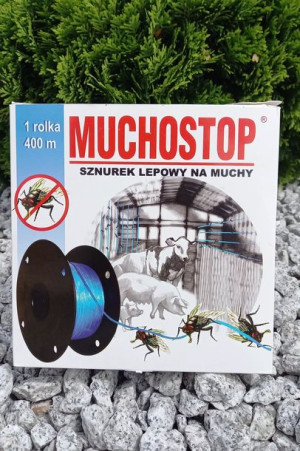Muchostop sznurek lepowy na muchy 1rolka 400 m SET