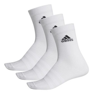 Skarpety adidas Light Crew 3PP DZ9393 - BIAŁY; 43-45