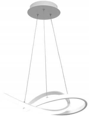 Lampa sufitowa wisząca LED żyrandol BIAŁA na pilot