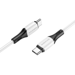 Borofone Kabel BX79 Typ C na Typ C 60W 3A 1 metr biały