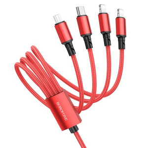 Borofone Kabel BX72 4 w 1 USB na Typ C, micro USB, 2xLightning 2A 1 metr cz