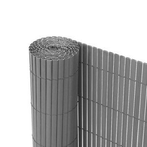 Mata PVC 150 szara osłona balkon taras ogrodzenie