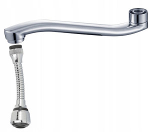 Wylewka do baterii kranu F-25cm + perlator LPE-03