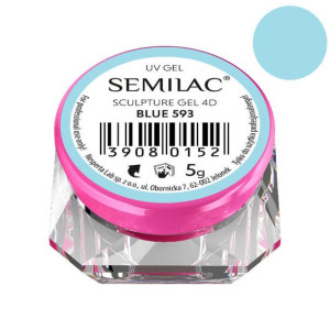 Semilac Sculpture Gel 4D 593 Blue niebieski 5g