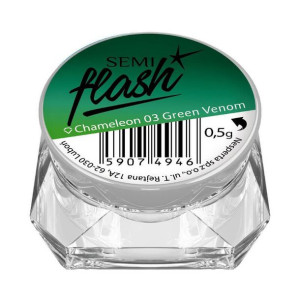 Semilac SemiFlash efekt kameleona Green Venom 03