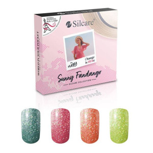 Silcare Lakier Hybrydowy Flexy Zestaw X4 Fundango