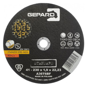 Tarcza do metalu 41 95A 230x1,9x22 INOX GEPARD STANDARD