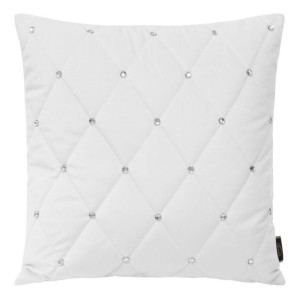 Poszewka z cyrkoniami VELVET37 45X45 biała