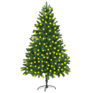 Sztuczna choinka z lampkami LED, 210 cm, zielona